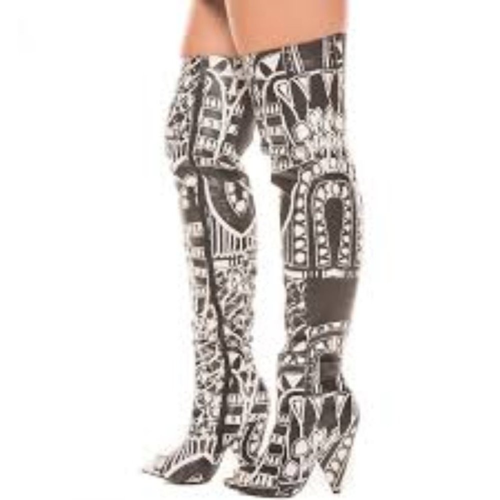 Cape Robbin Abstract Thigh Boots